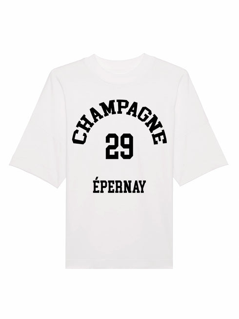 Crewneck Oversized T-shirt Champagne Epernay Black